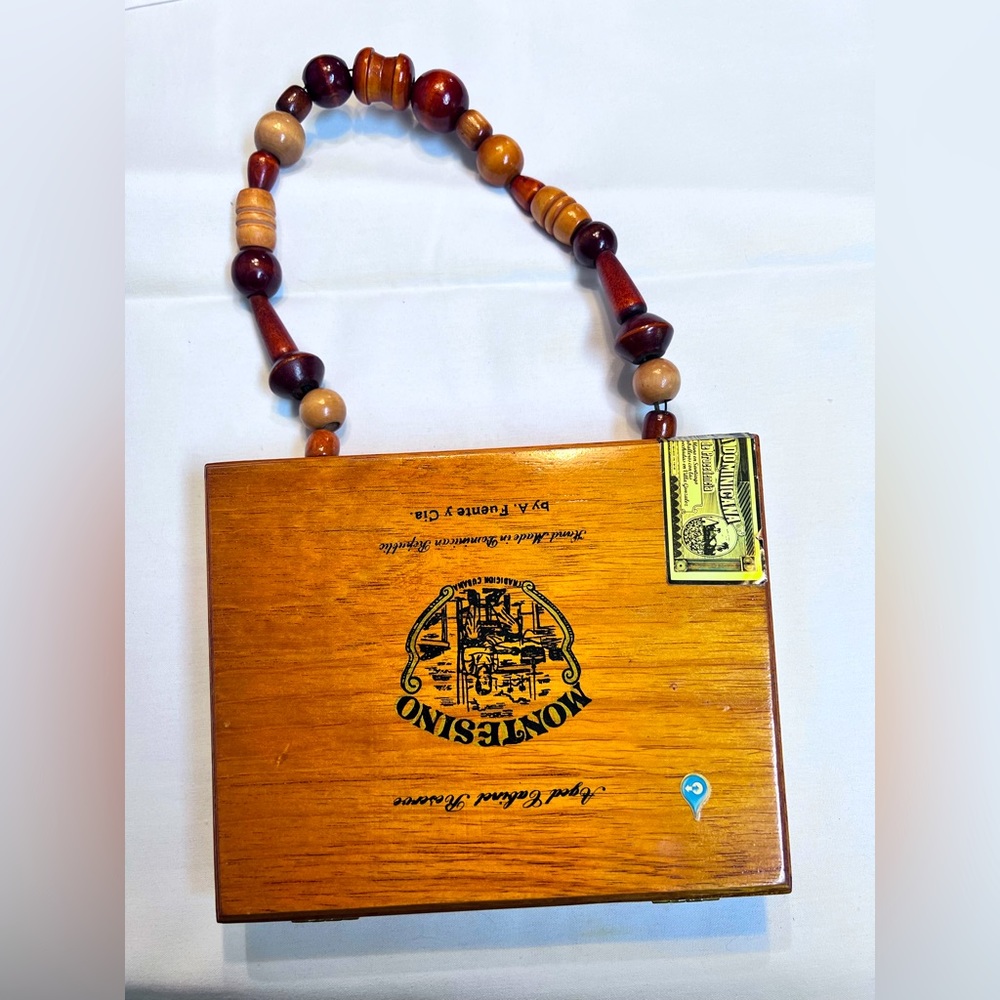 Vintage Hand Crafted Montesino Cigar Box Purse